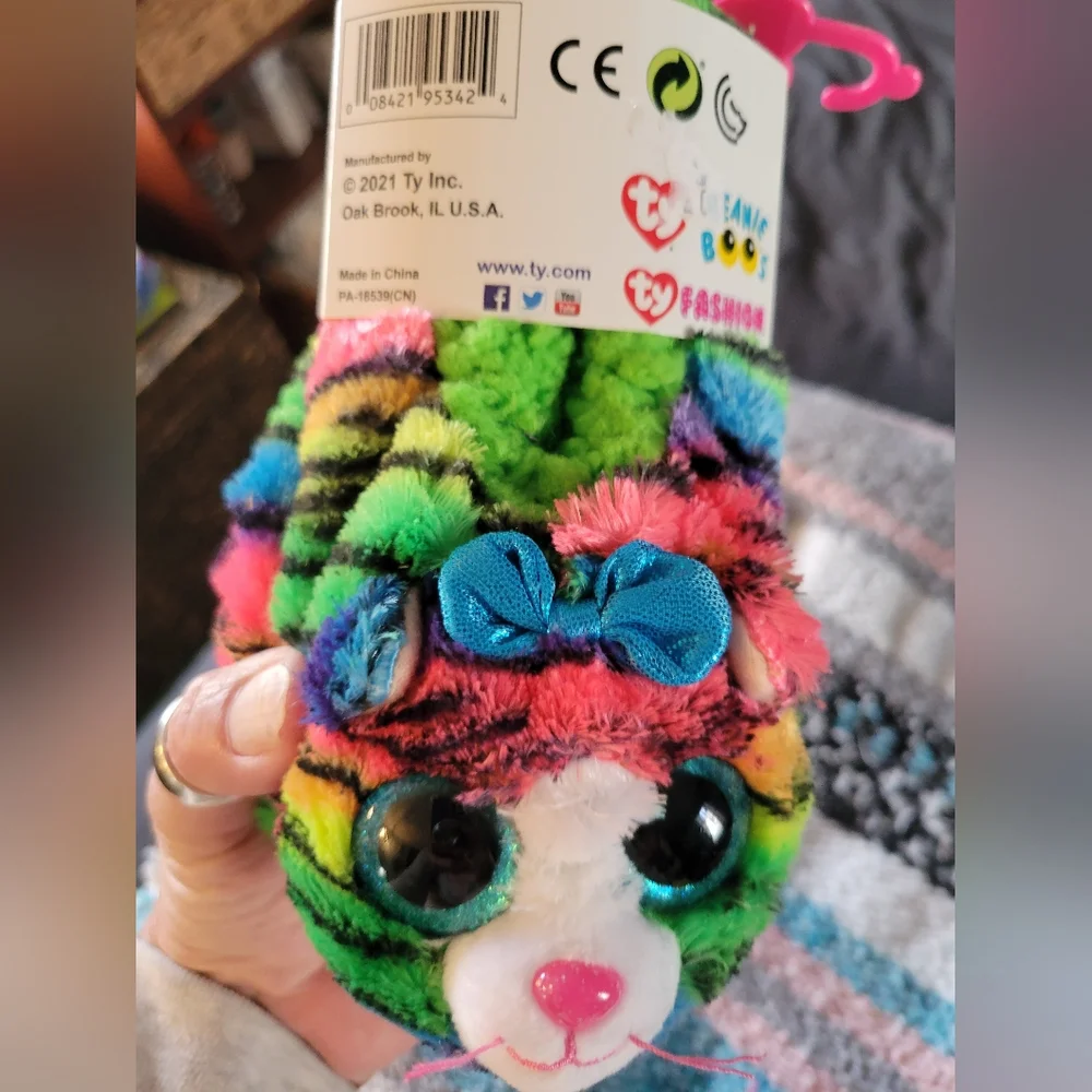 Ty fashion slipper socks medium Tigerly tiger-multi colored